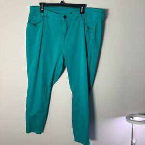 EUC Womens Kut from the Kloth Denim Jeans Teal Green 20W 20 Stretchy